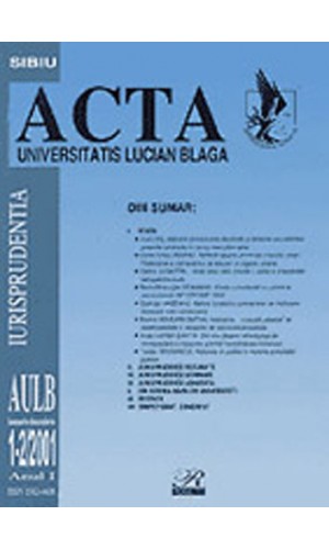Acta Universitas Lucian Blaga